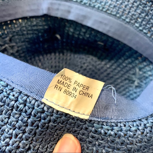 Vintage 90’s Blue Floral Bucket Hat - Picture 4 of 6